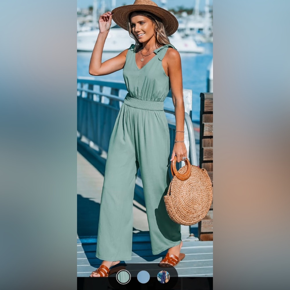 Sage green jumpsuit